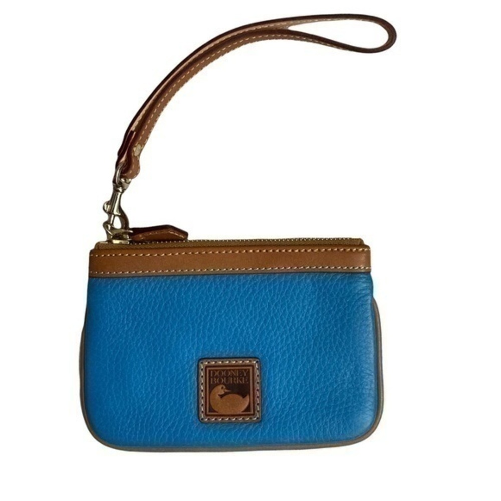 Dooney and Bourke blue leather wristlet bag